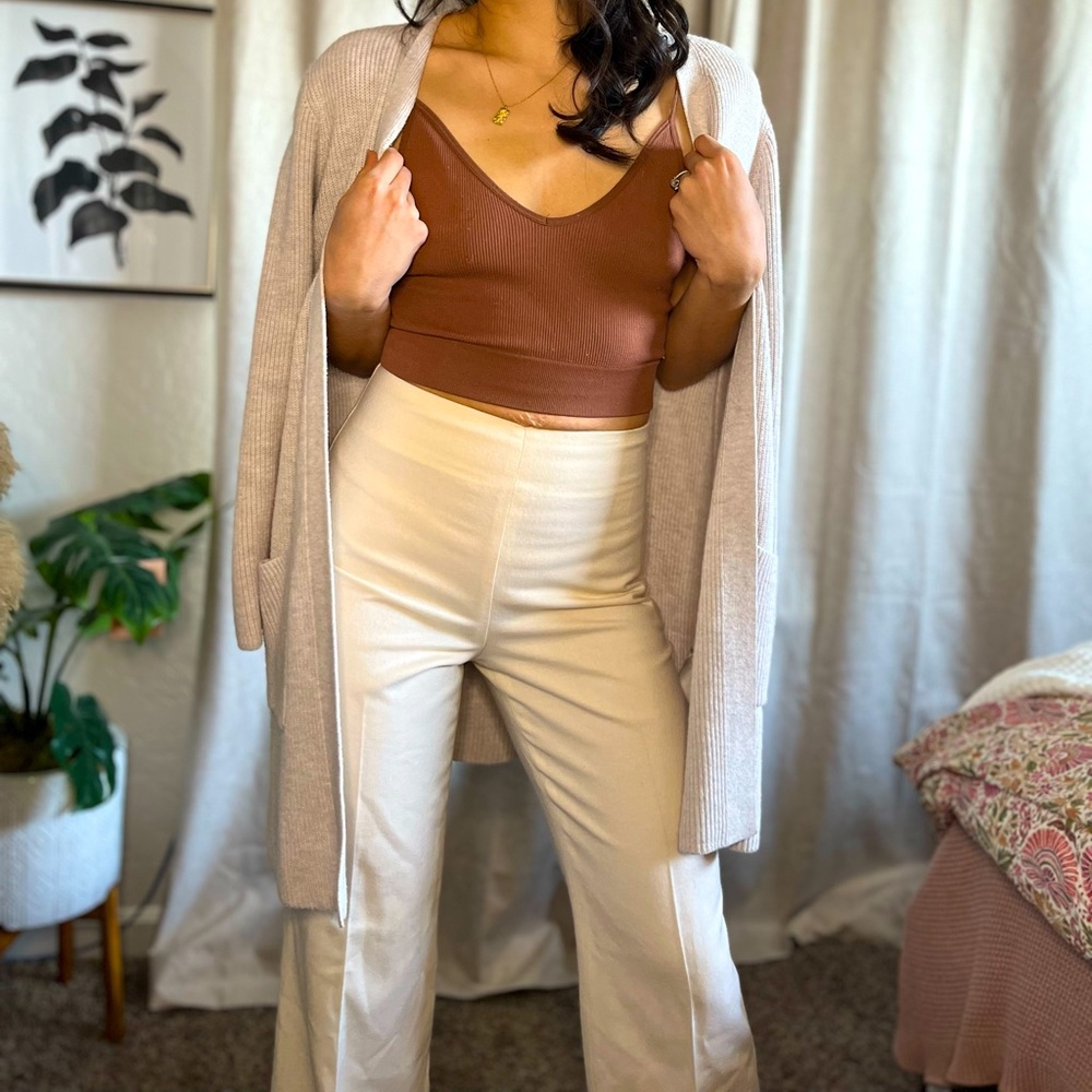 Talbots White Wool Dress Pants